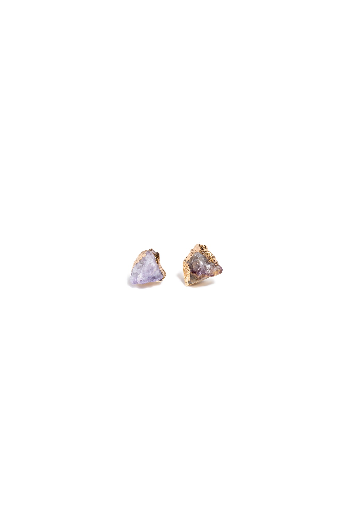 Rainbow Fluorite Crystal Studded Earrings CROWN